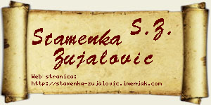 Stamenka Zujalović vizit kartica